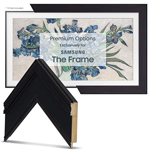 Frame My TV Deco TV-Rahmen – schwarzer Smart Frame kompatibel nur mit Samsung The Frame TV (55 Zoll, passend für 2021–2025)