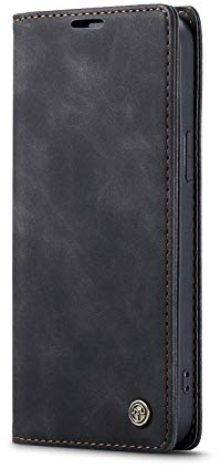 Chocoyi Kompatibel mit iPhone 13 Pro Max Hülle Leder,Magnetverschluss Premium PU Leder Flip Case,Standfunktion.-schwarz