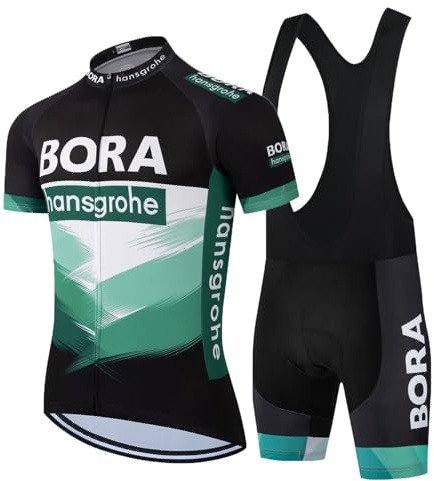 HOMTOL Cykelkläder för män, kortärmad, MTB cykeldräkter, cykelbyxor, cykeltröjor med 3D-gelvadderade shorts