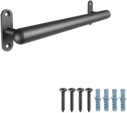 Dolibest Pasamanos de metal de 26 pulgadas, pasamanos de escalera, mango antideslizante, barra de agarre sin barreras para ancianos, uso interior