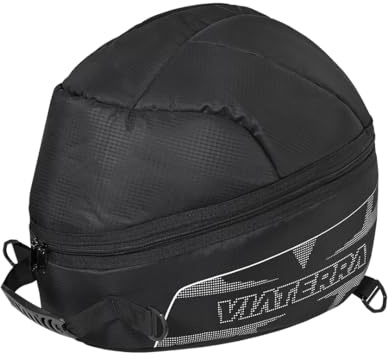ViaTerra Helmet Bag with Screenprint Bolsa para Casco de Motocicleta, Hombres, Negro, Talla única
