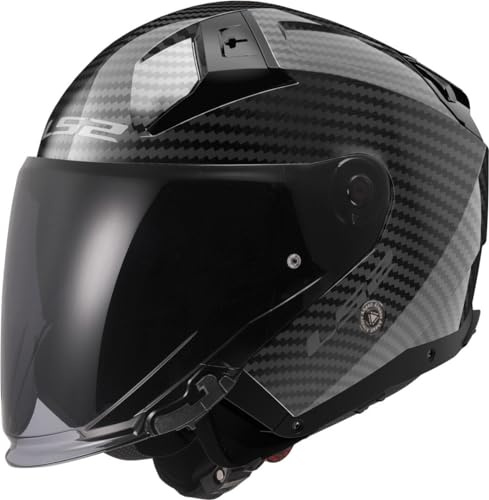 LS2, Casque Moto Jet Infinity II Carbon Gloss Carbon, M