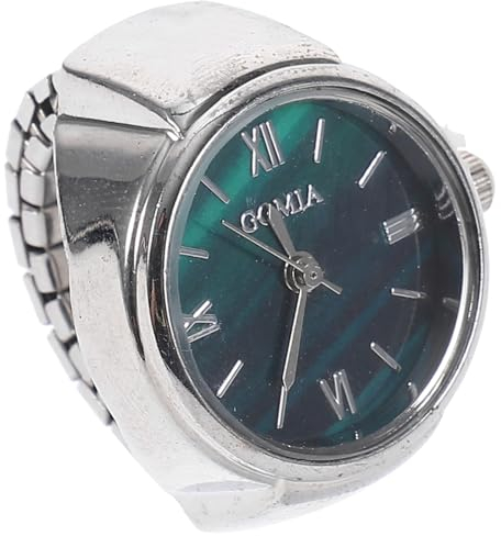 UKCOCO Ringuhr Fingeruhr für Damen: Analog Quarzuhr Fingeruhr Zifferblatt Fingerring Uhr Ringuhr Für Fingerschmuck Männliche Fingerringuhr Neuheit Rom