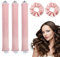 3 Stück Locken Ohne Hitze+2 Scrunchies Haargummi, Lockenwickler über Nacht Locken Ohne Hitze für Lange Haare,Lockenstab für große Wellen, weicher Samt, dicke Flexi-Stangen mit Haken