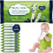 Mum & You Bamboo Baby Wipes Multipack - 100% Biodegradable Wet Bamboo Wipes (12 Packs), 99.4% Water Wipes for Sensitive Newborn Skin, Baby Wipes Bulk, Bum Wipes, Wet Tissue,Eco-Friendly wet wipes baby