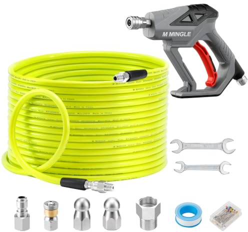 M MINGLE Sewer Jetter Kit for Pressure Washer 150 FT