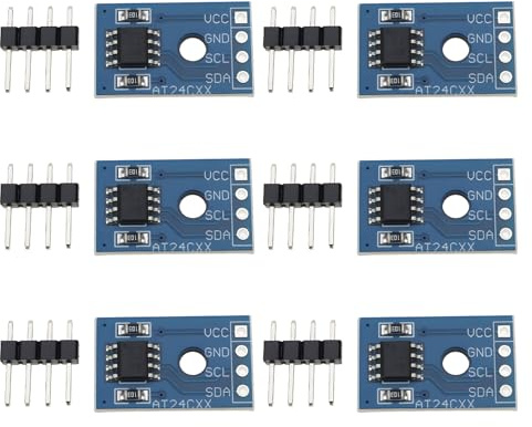 Create idea 6 módulos de memoria SMD AT24C256 I2C Interfaz Serial EEPROM 2.7-5.5V 5mA adecuado para módulo de almacenamiento de datos