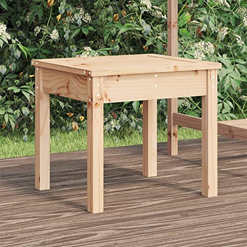PUGYNBK Panca da giardino in legno di pino massiccio, 50 x 44 x 45 cm, design con rete a doghe, per terrazza, balcone, cortile, portata fino a 110 kg, con istruzioni di montaggio incluse (lingua
