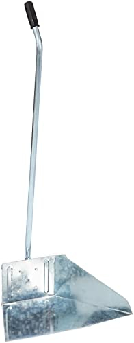 Apex Recogedor de Mango Largo Chapado en Zinc, Metal, Plateado, 30 x 30 x 30 cm