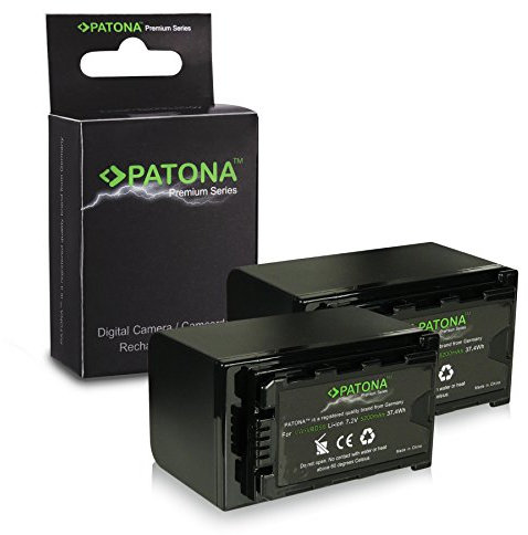 PATONA 2x PREMIUM VW-VBD58 Batteria 5200mAh compatibile con Panasonic AG AC8EJ AC30 AC8 CX350 DVC30 DVX200 HPX255 HVX201 UX180 AJ PG50 PX230 PX270 PX298 HC-MDH2 MDH3 X1 X1000 VWVBD58 VBD58