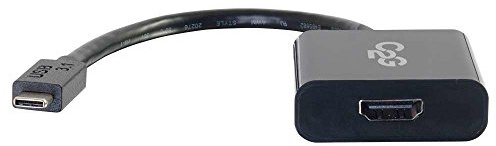 C2G USB C 3. 1 to HDMI 4K Audio & Video Adapter - Schwarz - Suitable for use with MacBook Pro, iPad Pro, Dell Latitude, Google Pixel, Chromebook, Nexus, Huawei and More, 80512