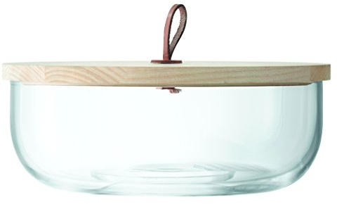 LSA glasbehållare med lock av aska 11 cm
