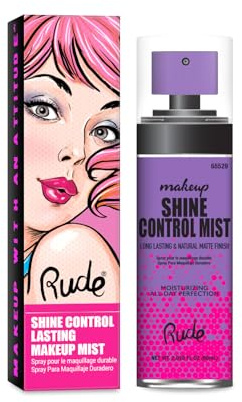 RUDE - Fixateur de Maquillage Longue Durée | Contrôle de Brillance | Fini Mat Parfait | Hydratant et Rafraîchissant | Idéal pour Peaux Grasses, Neutre