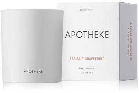 Apotheke Signature Scented Candles for Home, Sea Salt Grapefruit - 10.5 Oz