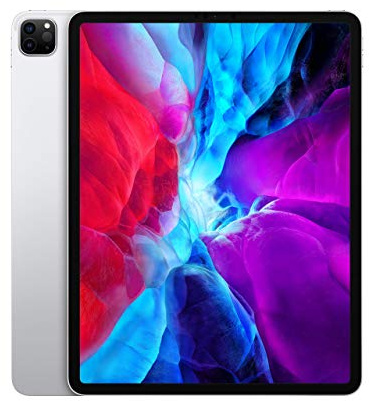 Apple iPad Pro (4th Generation, 12.9-inch, 2020), 128GB, Wi-Fi + Cellular, Silver (Renewed)