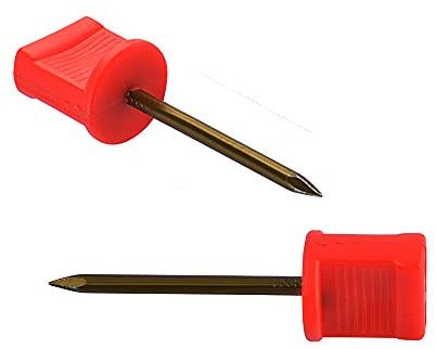 Bogenschießen Scheibennägel aus Manganstahl Scheibennagel Pins Fix Papier Gesicht Schaum Stroh Ziele 2,5 Zoll (Rojo)