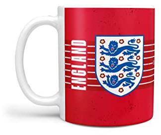 FOCO England FA Official Football Mug, Three Lions Crest Design, Red and Blue