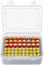 casmilee Battery Storage Box, Battery Box Holds 24 AA & 30 AAA Batteries, Battery Box Organiser Storage Made of Plastic, Battery Box, Battery Bag (Box Only)