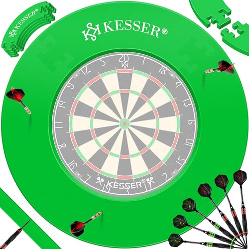 KESSER® Cible de fléchettes - Anneau de protection - Diamètre : 45 cm - Anneau de récupération rond stable - Accessoire de protection murale stable - Convient pour toutes les cibles de fléchettes -
