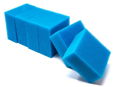 VIALIA 6X Filterschwamm Aquarium kompatibel mit Juwel Compact BioFlow 3.0/ M, 100 x 100 x 48 mm, Aquarium Schwämme