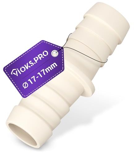 Viоks.pro Wasserschlauch Verbinder 19/19mmØ - Ablaufschlauch Adapter für Wasserschlauch Ablaufschlauch Waschmaschine & Abwasserschlauch Spülmaschine, Waschmaschine Abfluss Adapter