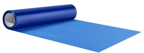 VEVOR Film de protection de tapis, 615 mm x 60,96 m, protecteur de sol et de surface avec dos auto-adhésif, rouleau de film protection adhésif polyéthylène pour construction rénovation intérieur, bleu