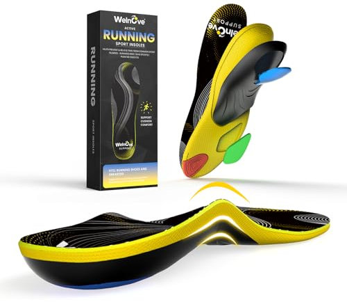 Einlegesohlen für Arbeitsstiefel – Welnove-Einlagen zur Unterstützung des Fußgewölbes für Männer und Frauen, Schuheinlagen zur Linderung von Plantarfasziitis(EU 41-42)