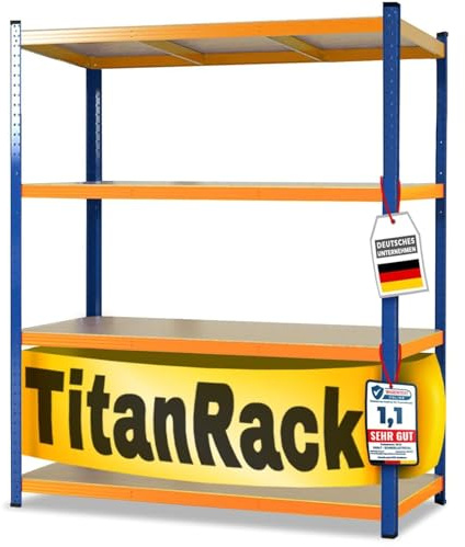 KARAT Scaffale per carichi Pesanti, XXL, 200 x 180 x 60 cm, per Garage, Cantina e Officina, scaffalatura Larga, Cantina, scaffale da Officina (TitanRack Big)