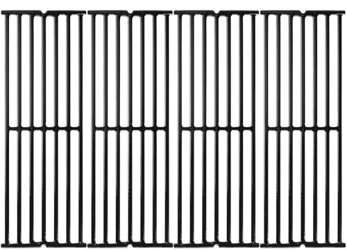 GFTIME 44 x 16 cm gjutjärnsgrillgaller för broilking och huntington, grillgaller, reservdelar för Broilking Baron 490, 420, Broilmate och Sterling, för Napoleon LEX 485, 4 stycken