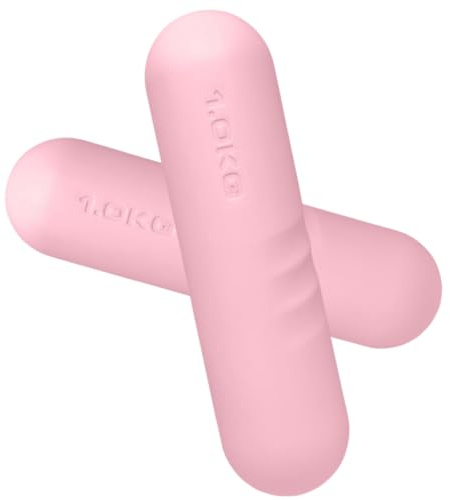 ThreeH Juego de 2 Mancuernas de Peso Barras de Pesas Rosa para Mujer Mancuerna Portátil 2.2LB/1KG Adecuado para Fitness Rápido Ajuste de Peso Gimnasio en Casa Entrenamiento Aerobic