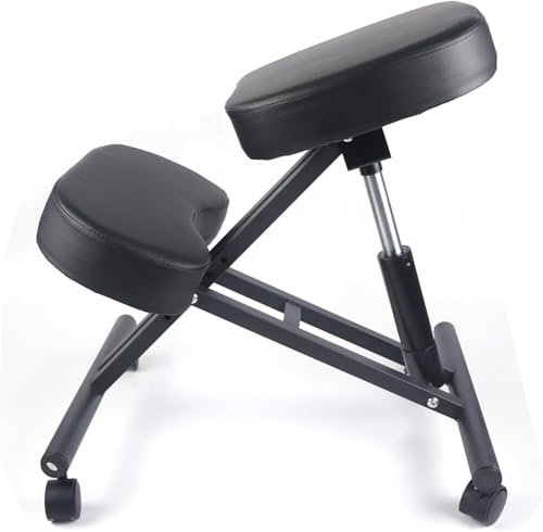 KinHall Silla ortopédica para la rodilla, silla de ordenador, taburete para rodilla, 50-60 cm, ajustable, silla ergonómica