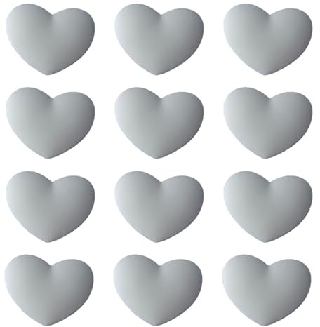 Haodream Lot de 12 amortisseurs en silicone en forme de cœur pour tennis, racet, amortisseurs de vibrations, raquettes