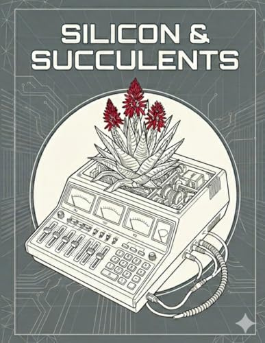 Silicon & Succulents: A 1980s Tech & Botanical Coloring Collection (Botanical Blueprints Volume 2)