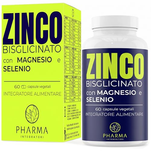 Zinco Bisglicinato con L-Carnitina, Calcio, Magnesio, Vitamina C e D3, Rame
