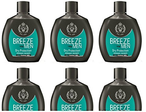 6 deodorants Breeze män Dry Protection kroppsdeodorant för män deodorant utan gas 48 h