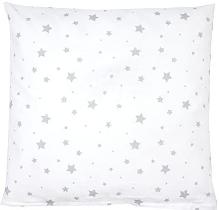 TupTam Kissenbezug Gemustert Bunte Kissenhüllen Dekokissen für Baby und Kinderzimmer, Farbe: Sterne Weiß, Größe: 40 x 60 cm