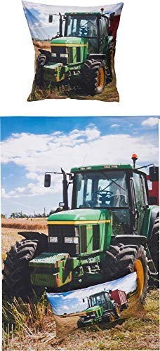 Erwin Müller Bettwäsche Traktor Renforcé bunt Größe 135x200 cm (80x80 cm)