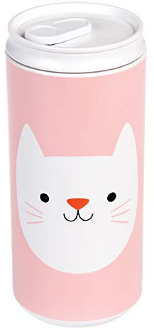 Rex London Cookie Die Katze Wiederverwendbare Öko-Dose, Katzenförmig, verspielt, Trinkflasche, 6 cm x 15 cm x 6 cm
