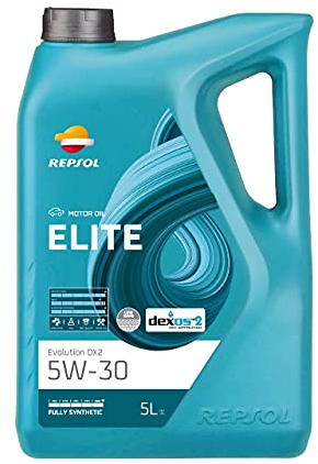 REPSOL aceite lubricante sintético de larga duración (Long Life) para coche ELITE EVOLUTION DX2 5W-30 5L