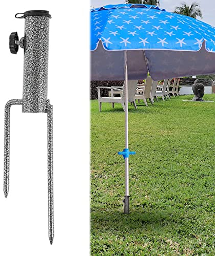 BEE&FLOWER Pied de parasol - Piquet de gazon - Support de parasol - Pour l'extérieur - Pour la plage, la pêche et le jardin
