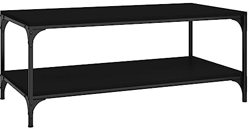vidaXL Table basse Noir 100x50x40 cm Bois d'ingénierie