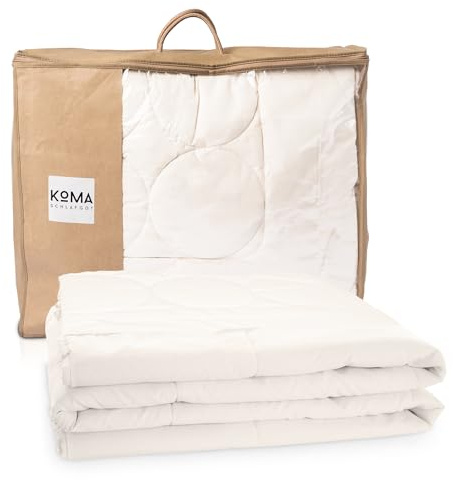 KOMA schlafgut Die Bettdecke 135x200cm (Winter), vegan, nachhaltig, Bio Premium Qualität Made in Germany aus Kapokfasern, Allergiker geeignet, atmungsaktiv