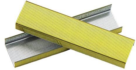 4000 Gelbgold Heftklammern Standard 1/4 Zoll Länge 26/6 Heftklammern für Standard Schreibtischheftgerät, 100 Heftklammern pro Streifen, 4 Boxen mit 1000 Heftklammern, insgesamt 4000 Gelbgold