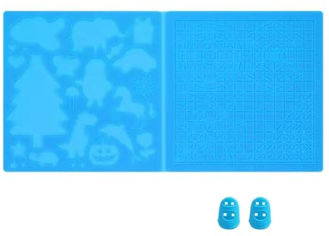 3D Stift Vorlagen, 3d Stifte Silikon Matte, 3D Stift Zubehör Unterlage für Kinder, Erwachsene und Anfänger für 3D Drucker Stift, Die Zeichenmatte für Einen 3D Pen Schablonen, 41.2 * 20.3*2.5cm, Blau