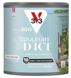 V33 Peinture Bois Couleurs d'ICI - Bleu Grisé - 0,5L