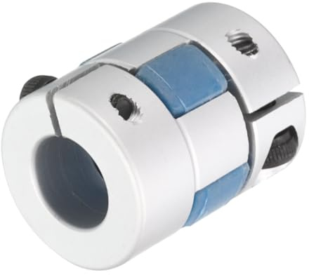 QUARKZMAN Alluminio Prugna Albero Giunto 10mm a 10mm Foro L25xP20 Flessibile Giunto per Macchina e Servo Passo Motore 1pz