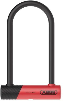 ABUS U-Lock Ultimate 420K with Lock Holder USH - Robust Bicycle Lock with Practical Holder for Transport - Bicycle Accessories - Variant 150HB230 + Cobra 10/120 Steel Cable with Loops