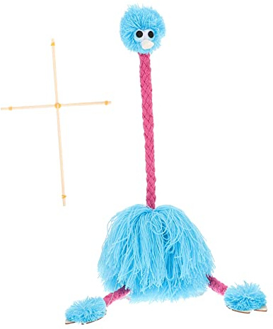 VILLFUL Ostrich Marionette Puppet String Toy for Kids Interactive Hand Puppet Theater Educational Play Animal Toy Blue