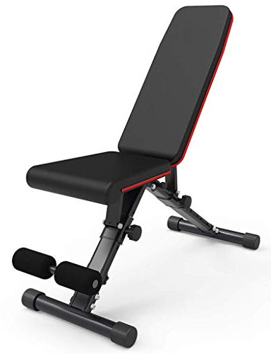 Justerbar Sit-up Tyngdlyftssäng Hantelpall Fitnessstol Bänkpress Professionell multifunktionell hopfällbar rullbana