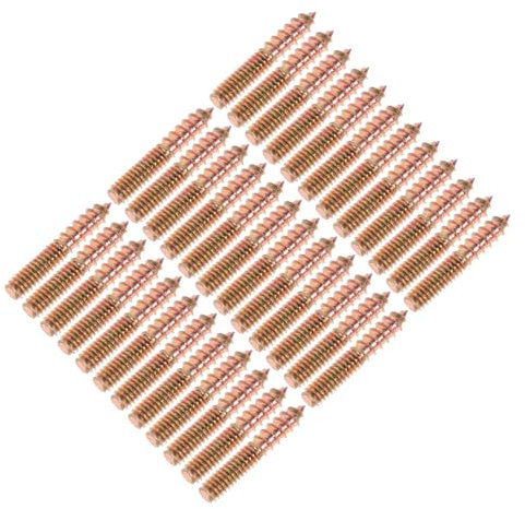 Gatuida 100pcs Hanger Bolts Double Headed Bolts Self-Tapping Screws Small Metal Screws for Furniture Use